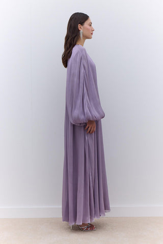 Dress With Wide Sleeve Detail Purple