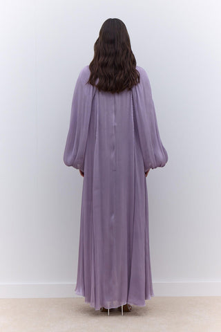 Dress With Wide Sleeve Detail Purple