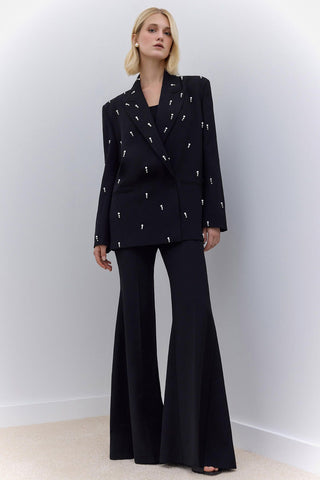 Pearl Embellished Evening Jacket Black