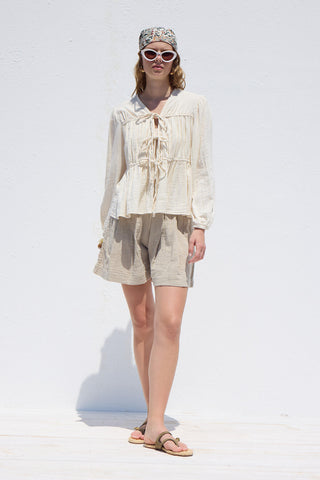 Relaxed Muslin Shorts Sand