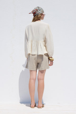 Relaxed Muslin Shorts Sand