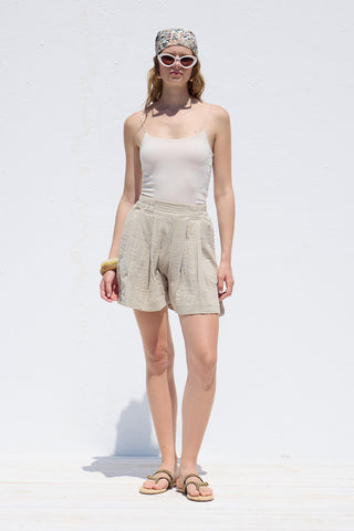Relaxed Muslin Shorts Sand