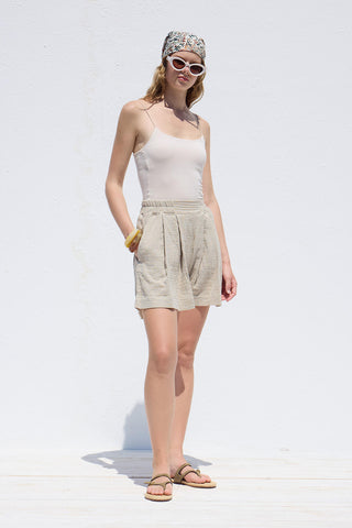 Relaxed Muslin Shorts Sand