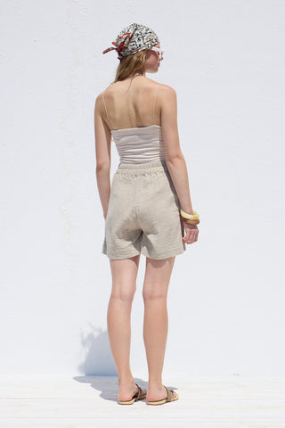 Relaxed Muslin Shorts Sand
