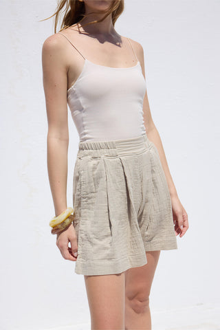 Relaxed Muslin Shorts Sand