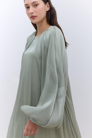 Dress With Wide Sleeve Detail Green