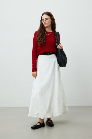 Balloon Silhouette Skirt Ecru