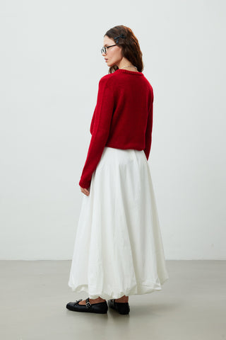 Balloon Silhouette Skirt Ecru