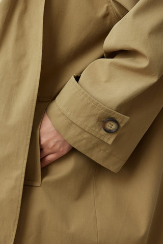 Stockholm Eşarp Detaylı Oversize Trençkot Yeşil