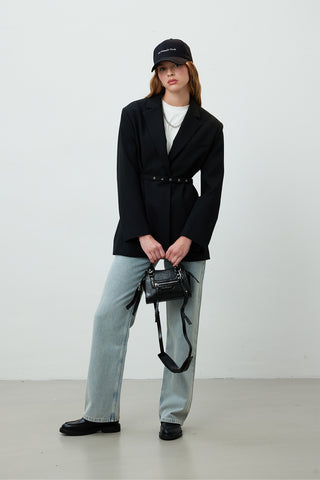 Belted Blazer Black