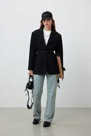 Belted Blazer Black
