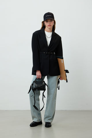 Belted Blazer Black