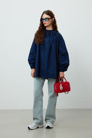 Ester Faux Leather Box Bag Red