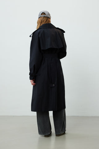 Copenhagen Oversize Trençkot Siyah