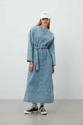 Oversize Denim Dress Blue