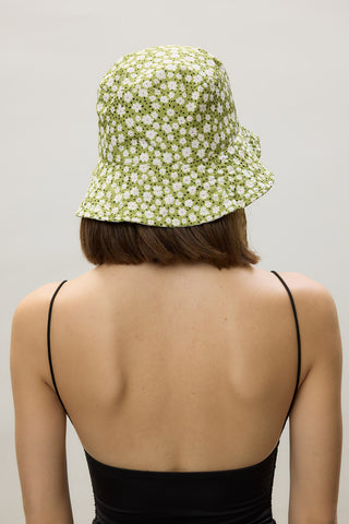 Bucket Hat With String Daisy