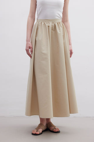 Ruffled Premium Skirt Beige