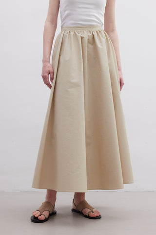 Ruffled Premium Skirt Beige