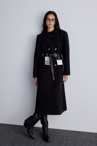 Tailored Masculine Coat Black