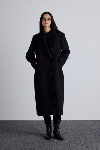 Tailored Masculine Coat Black