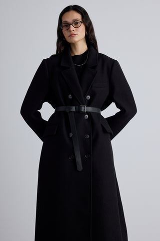 Tailored Masculine Coat Black