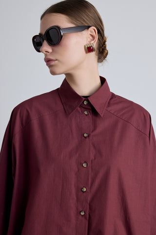 Premium Relaxed Shirt Burgundy