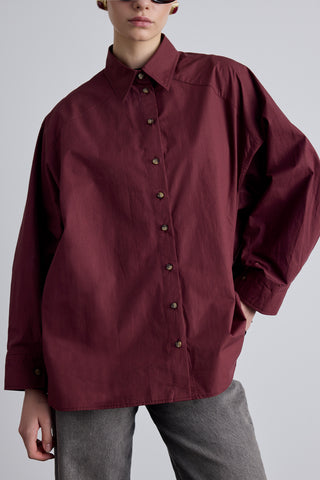 Premium Relaxed Shirt Burgundy