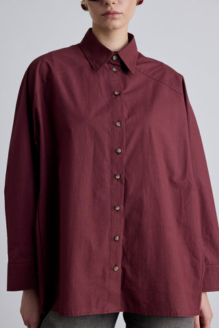 Premium Relaxed Shirt Burgundy