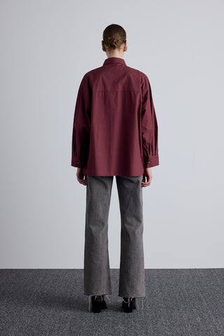 Premium Relaxed Shirt Burgundy