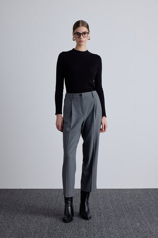 Classic Pleated Pants Grey