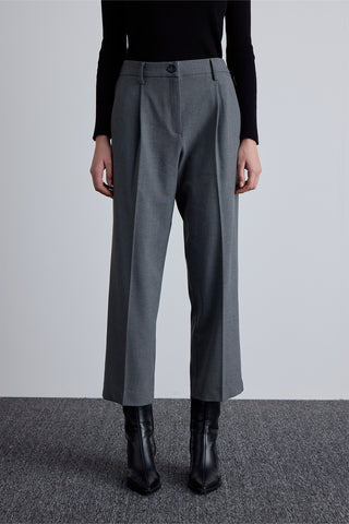 Classic Pleated Pants Grey