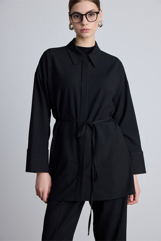 Wide Collar Tunic Black