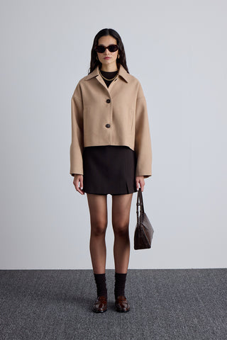 Dori Short Cachet Coat Camel