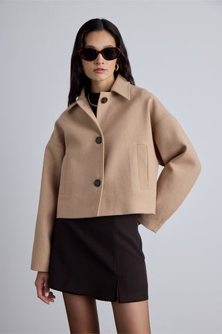 Dori Short Cachet Coat Camel