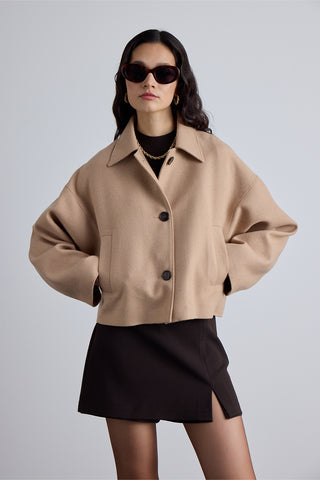 Dori Short Cachet Coat Camel