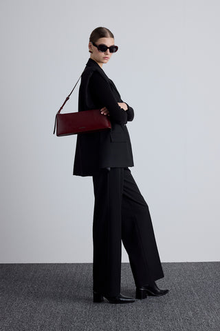 Thin Strap Patent Bag Burgundy