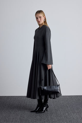 Thin Strap Patent Bag Black