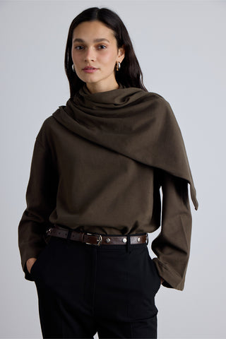 Metal Studded Belt Brown