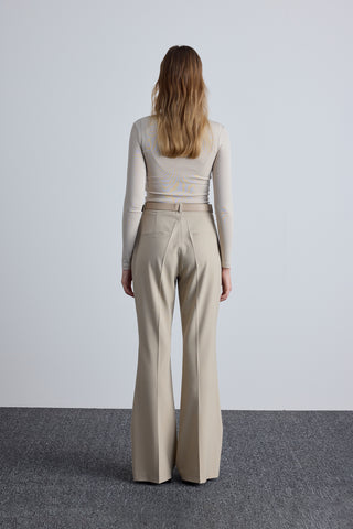 Flared Classic Pants Beige