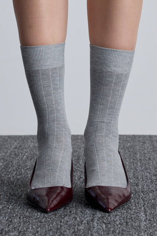 Classic Ribbed Socks Grey