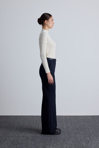 Flared Classic Pants Navy Blue