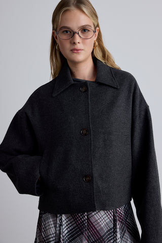 Dori Short Cachet Coat Anthracite