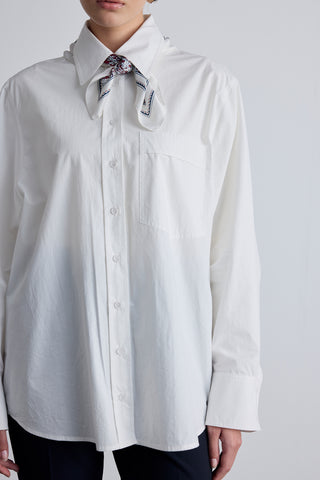 Pleated Oversized Shirt Ecru