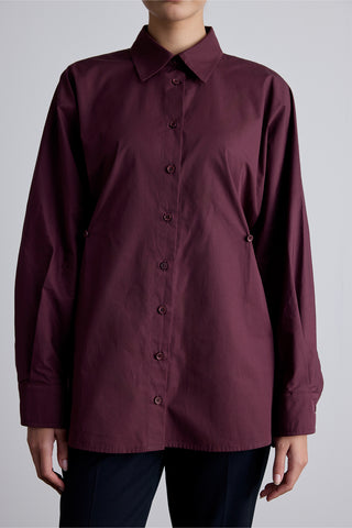 Adjustable Waist Shirt Burgundy