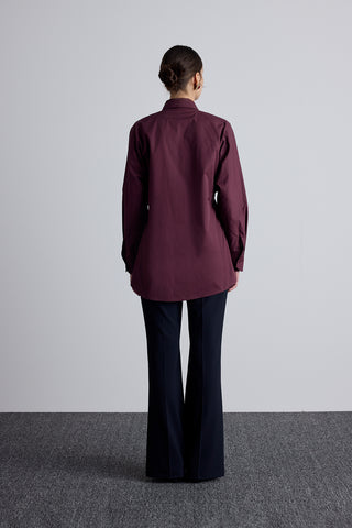 Adjustable Waist Shirt Burgundy