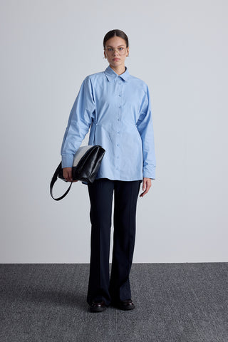 Adjustable Waist Shirt Blue