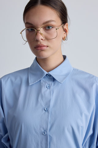 Adjustable Waist Shirt Blue