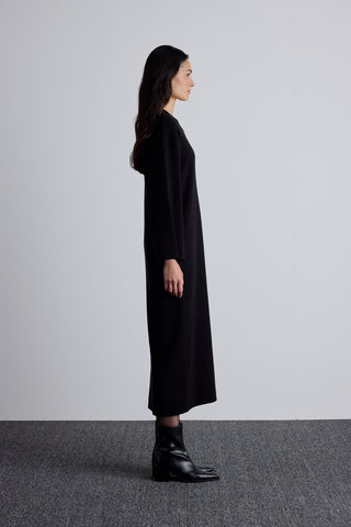 Tie Knit Dress Black