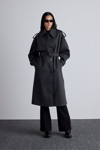 Epaulet Cachet Coat Anthracite