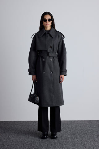 Epaulet Cachet Coat Anthracite